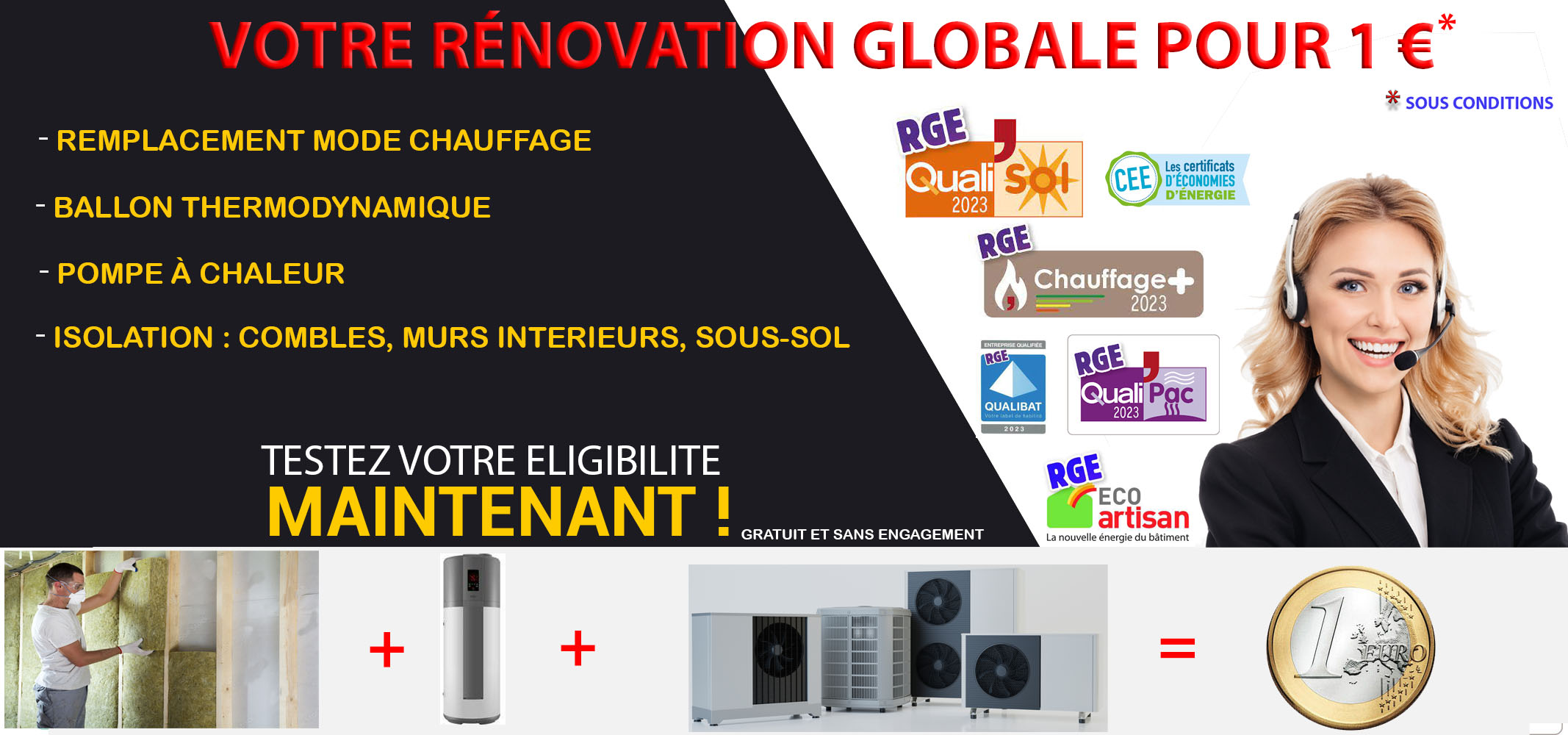 Isolation des combles 1 euro Chalette sur Voire 10500